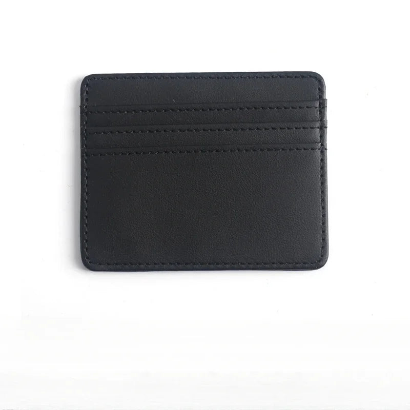 Fashion Slim PU ID Card Bag Credit Card Holder Men's Wallet Women's Wallet Mini Credit Card ID Card Bag Gift
